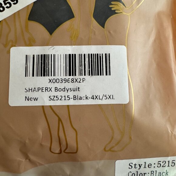 ShaperX 5215 NIB Black Tummy Control Shaper Size 4X/5X - Picture 11 of 13